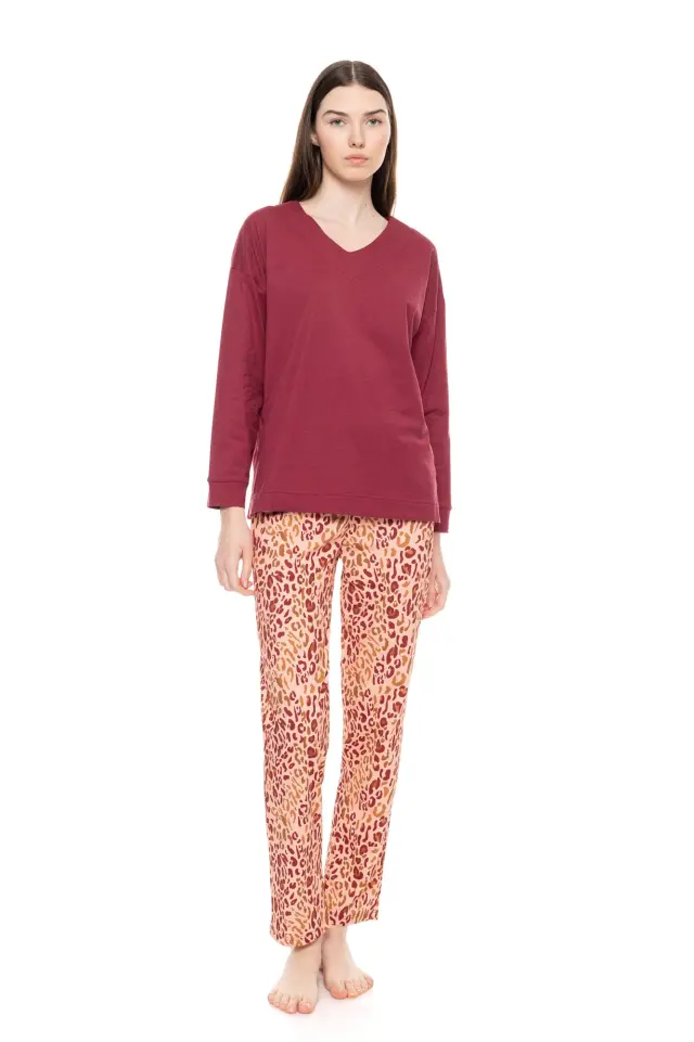W1608 - Type - PYJAMA V SOFT PINK LEOPARD