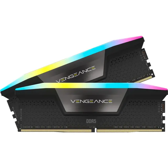 Corsair DIMM 64 GB DDR5-6000 (2x 32 GB) Dual-Kit (black, CMH64GX5M2B6000C30, Vengeance RGB, INTEL XMP)