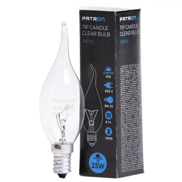 Incandescent Bulb E14 25W BA35 230V CL