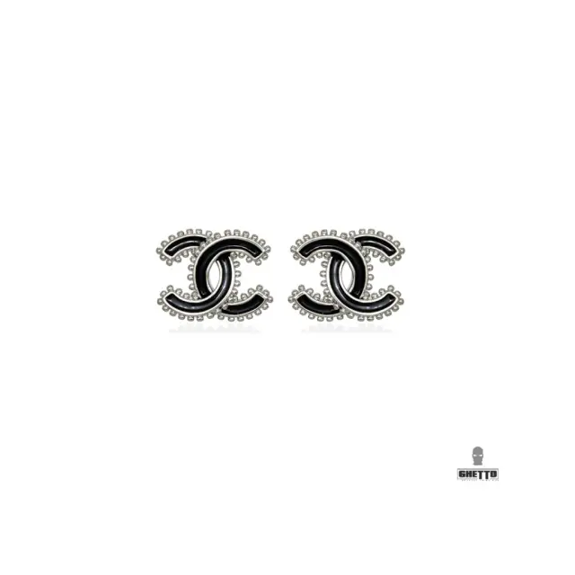 Ghetto Famous Brand Double C Earrings For Women Silver