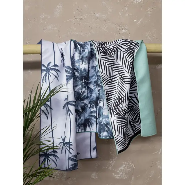Nima Home Πετσέτα Γυμναστηρίου 50x90 - Isla Μαύρο, Λευκό 2