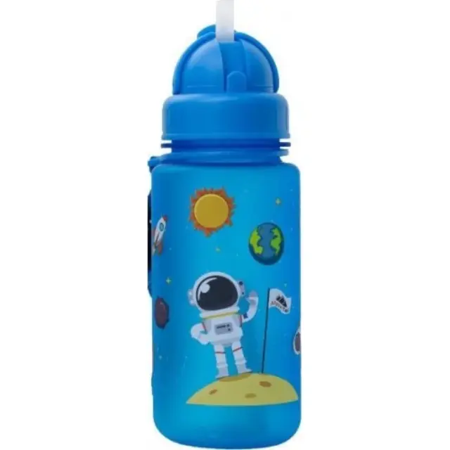 AlpinPro Παγούρι με Καλαμάκι 400ml AlpinTec Kids Space Μπλε C-400BE-SPC