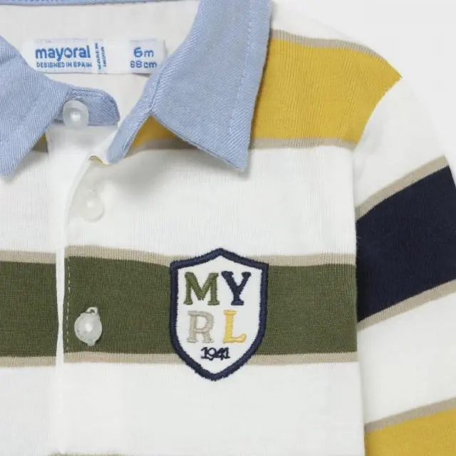 Baby 6 μηνών έως 4 ετών Πόλο ρίγες μεγάλες χρυσαφί - 12M 3