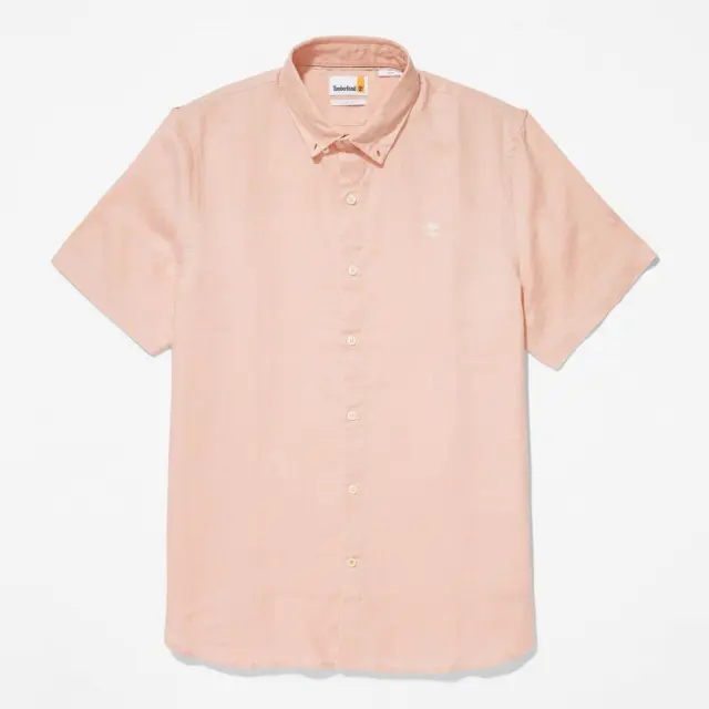TIMBERLAND SS LINEN SHIRT ΠΟΥΚΑΜΙΣΟ ΑΝΔΡΙΚΟ - 662 CORAL