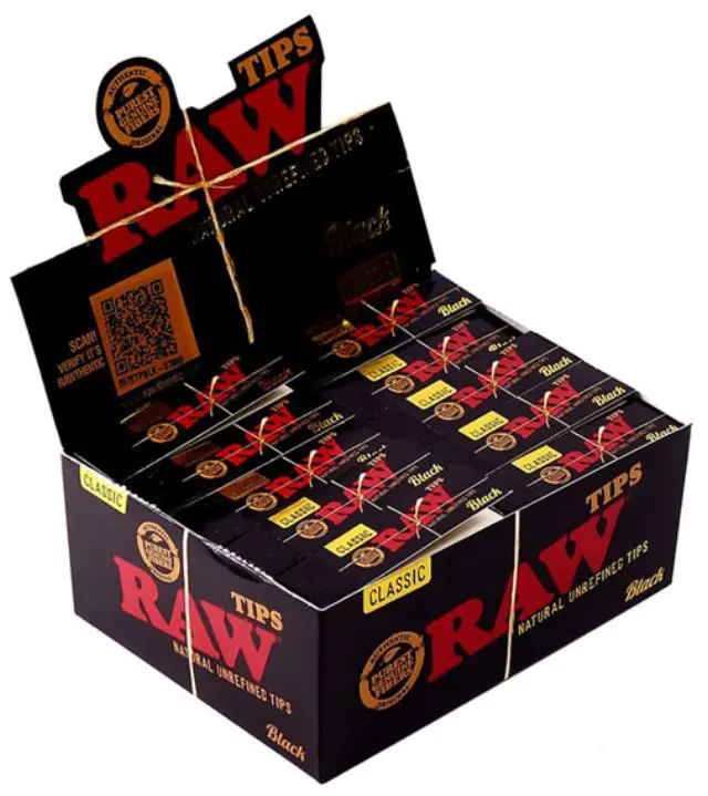 RAW Tips Black Τζιβάνα Μαύρη - Aκατέργαστη 50τεμ.
