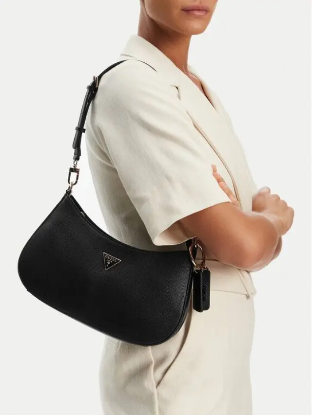 Guess - Γυναικεία Τσάντα Ώμου Noelle II HWZG9672180-BLA Μαύρο 2