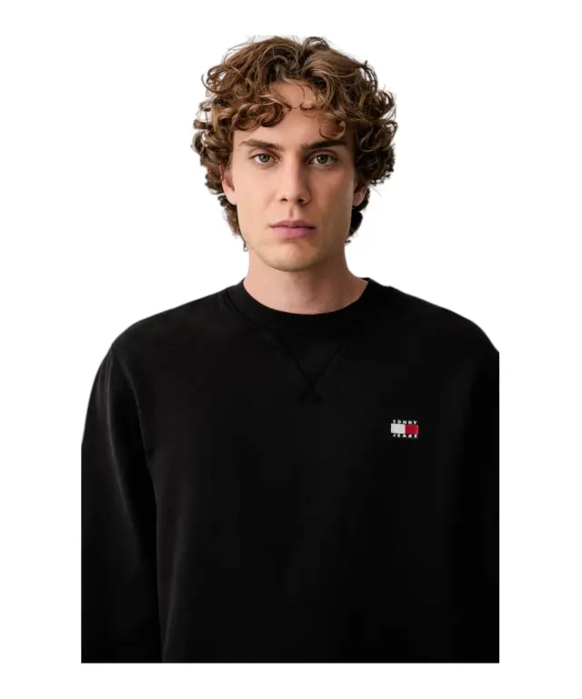 Tommy Hilfiger - Ανδρικό Φούτερ TJM Reg Badge Crew DM0DM23607-BDS Μαύρο 3