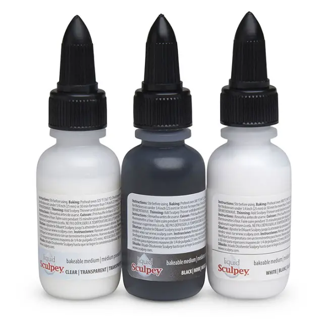 Σετ 3 Υγροί Πολυμερικοί Πηλοί Sculpey - Basics Χρώματα - 3x30ml