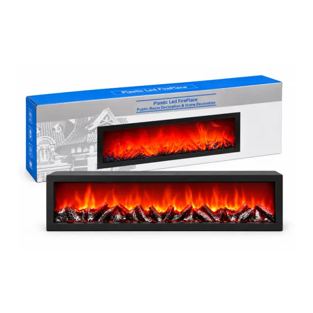 Διακοσμητικό Τζάκι LED με Εφέ Φλόγας 99x27,5cm - Decorative LED Fireplace with Flame Effect 99x27.5cm 094024