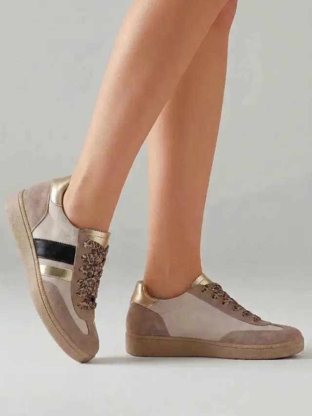 Imac Sneakers Γυναικείο δέρμα/δέρμα Nubuck Μπεζ IMA/106780 BISCOTTO 2