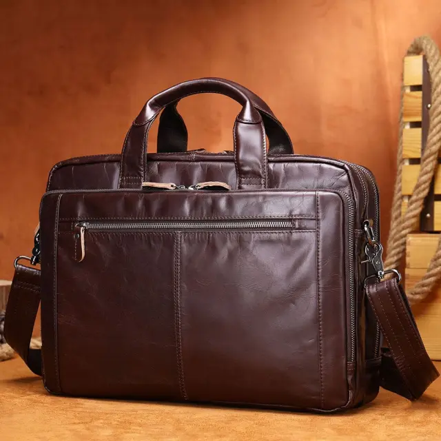 Δερμάτινος χαρτοφύλακας Cardinal 9207 Καφέ - One Size 2