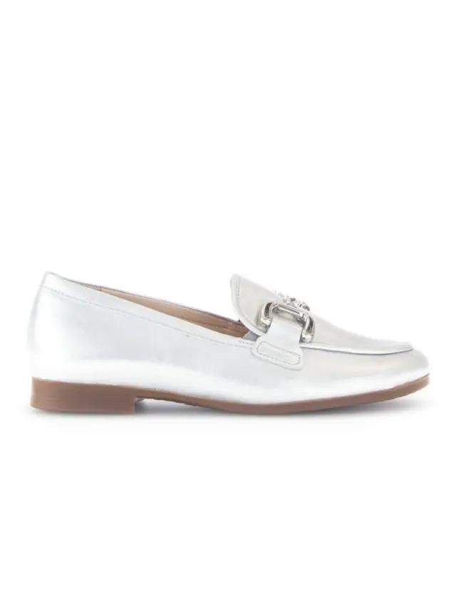 Gabor Μοκασίνια-Loafers Γυναικείο δέρμα Ασημί GAB/62431 80-SILBER 3