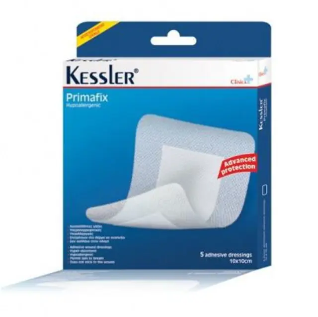 Kessler Αποστειρωμένα Αυτοκόλλητα Επιθέματα Clinica Primafix Hypoallergenic 10x10cm 5τμχ
