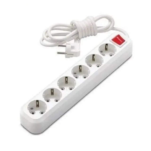 Extenision cords with ground 6 places 5m