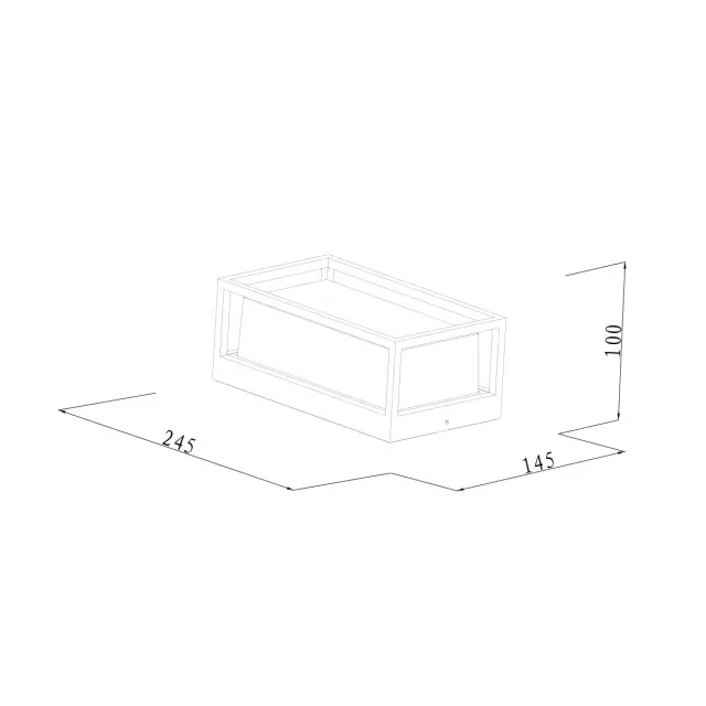 it-Lighting Isabella LED 12W 3000K Outdoor Wall Lamp Black D:100x145x245mm (80205511) 2