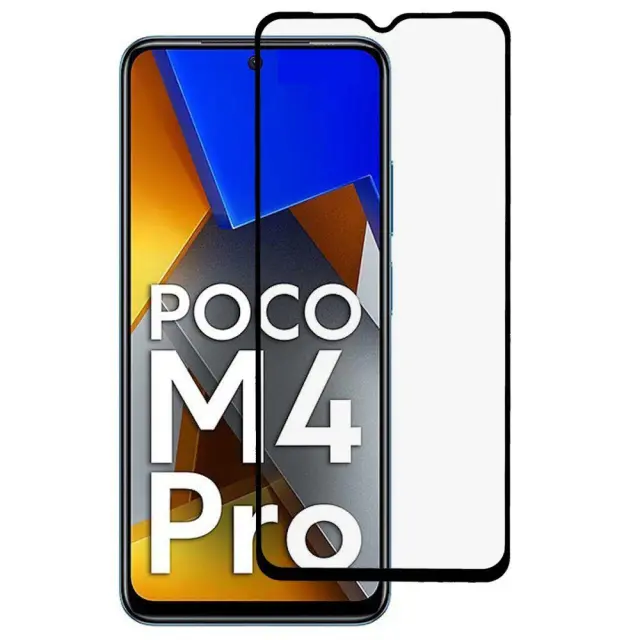 Full Cover Αντιχαρακτικό Τζάμι Προστασίας για Xiaomi Poco M4 5G - Black OEM