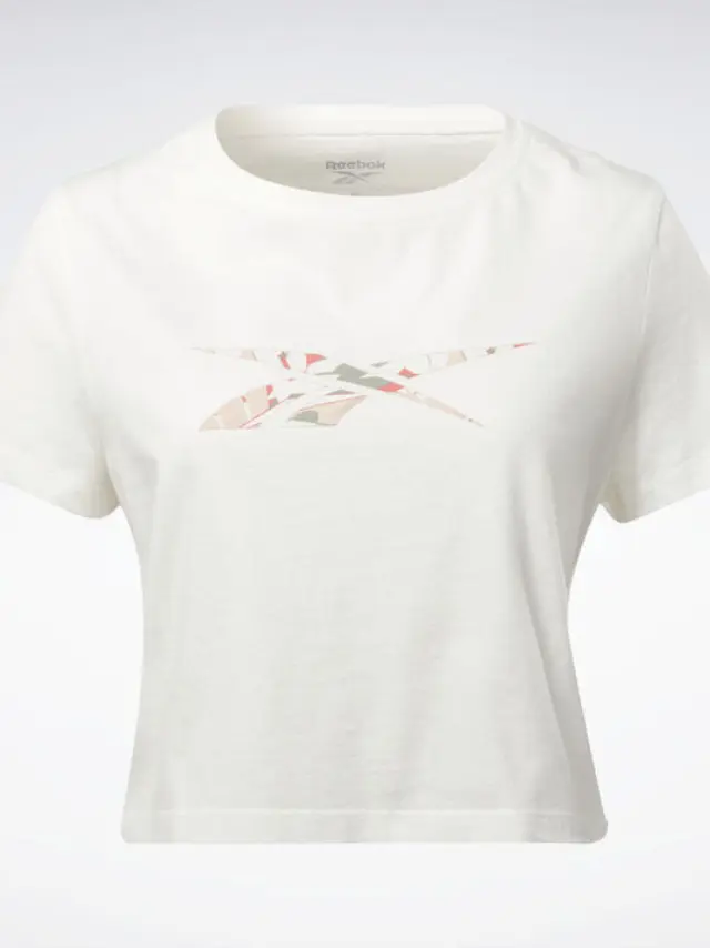 Reebok Graphic Crop Top Chalk White HT6176 - S