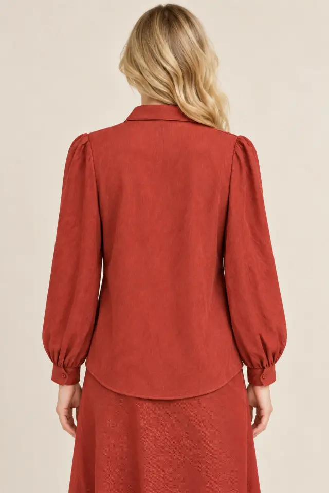 THE KORNER BLOUSE (T26219042-RED) - M 2
