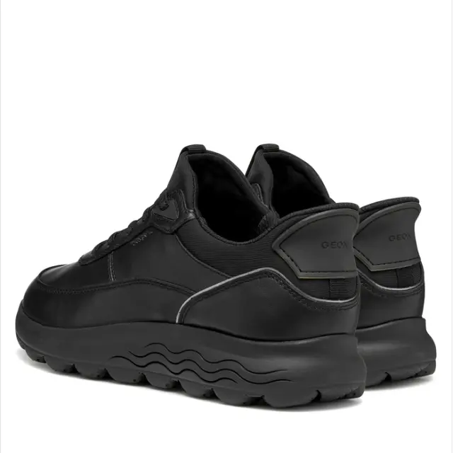 Γυναικεία Ανατομικά Δερμάτινα Sneakers Geox Spherica D567MB 00085 C9999 Μαύρα Μαύρο - 37 3
