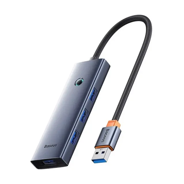 Baseus Docking Station UltraJoy Series USB-A 4x USB-A 3.0 1x USB-C 5V Gray
