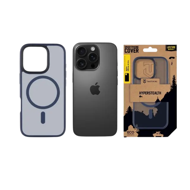 Tactical MagForce Hyperstealth Cover for Apple iPhone 16 Pro Deep Blue 3