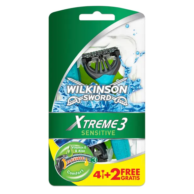 Ξυριστική Μηχανή WILKINSON XTREME3 SENSITIVE 4+2τμχ