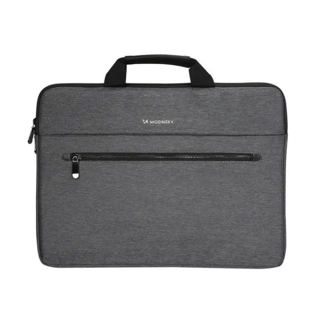 Wozinsky Laptop Bag with Handle and Metal Zipper WTL-15 15.6" Gray