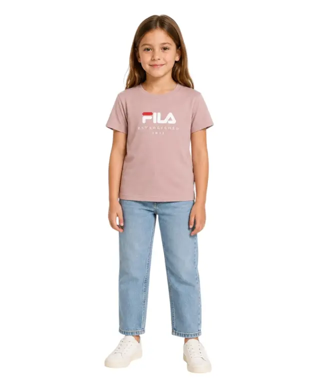 Fila - Παιδικό T-shirt Benna Logo FAK0432-40133 Ροζ - 18 Μηνών