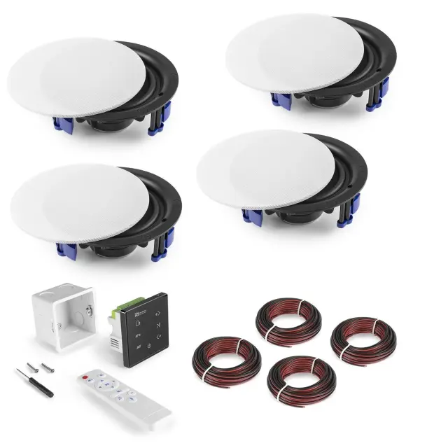 POWER DYNAMICS POWERLINE A100BSET ΣΕΤ ΕΝΤΟΙΧΙΖΟΜΕΝΟΥ ΕΝΙΣΧΥΤΗ ΜΕ 4 ΗΧΕΙΑ