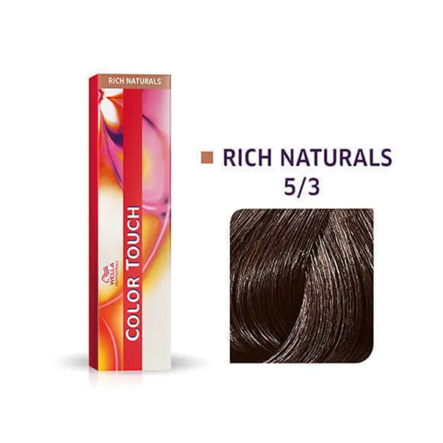 Wella Color Touch Rich Naturals 5/3 Καστανό Ανοιχτό Χρυσό 60ml