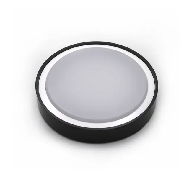 LED ΠΛΑΦΟΝΙΕΡΑ PC ΣΤΡΟΓΓΥΛΗ Φ260mm 15W 4000K IP65 ΓΡΑΦΙΤΗΣ