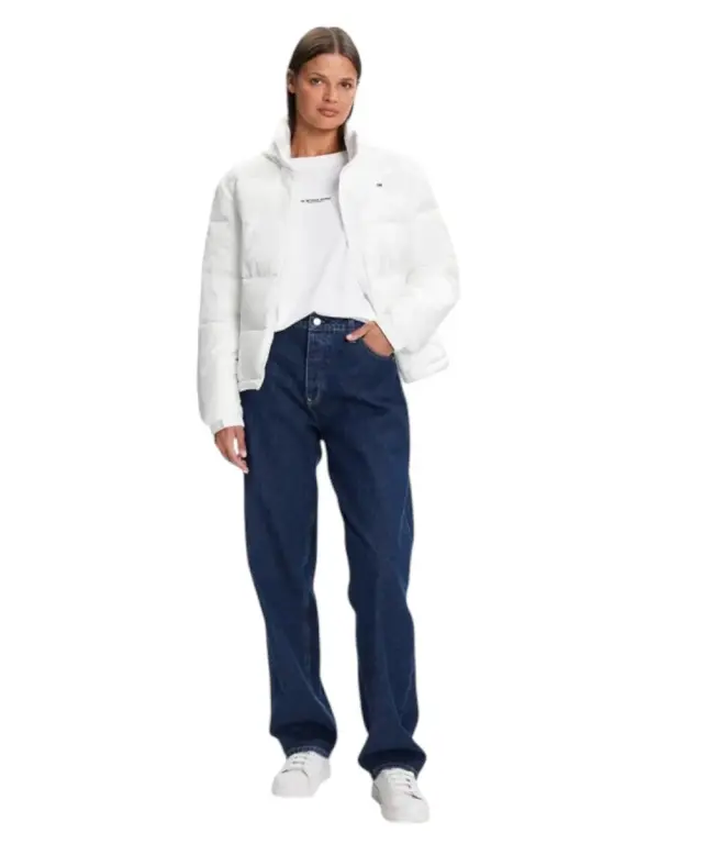 Tommy Hilfiger - Γυναικείο Μπουφάν Tjw Pckbl Hood Ess Puffer Ext Relaxed Fit DW0DW21619-YBL Λευκό 2
