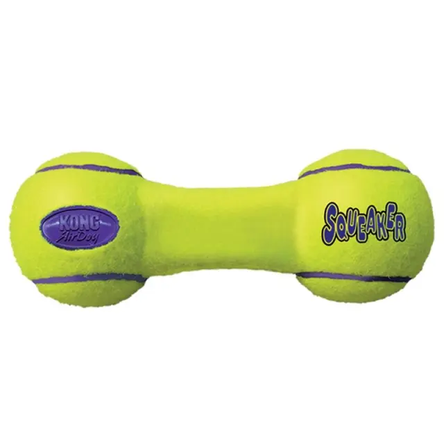 Kong Squeakair Bone Dumbell Παιχνίδι Σκύλου Κίτρινο Large