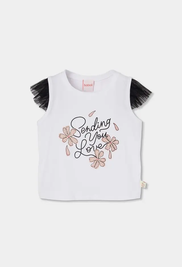 Boboli Stretch πλεκτό t-shirt για κορίτσι 783086-1100
