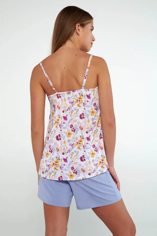 Vamp Πιτζαμάκι Baby Doll Φλοράλ Blue Lavender - 2XL 2