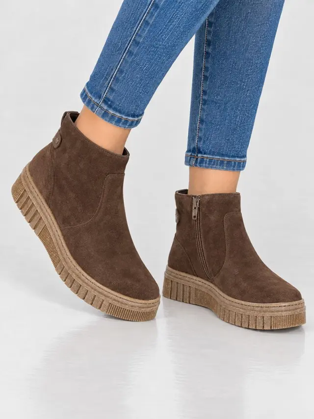 Gabor Μποτάκια Γυναικείο δέρμα Nubuck Καφέ GAB/800802 004-CACAO - 44 2