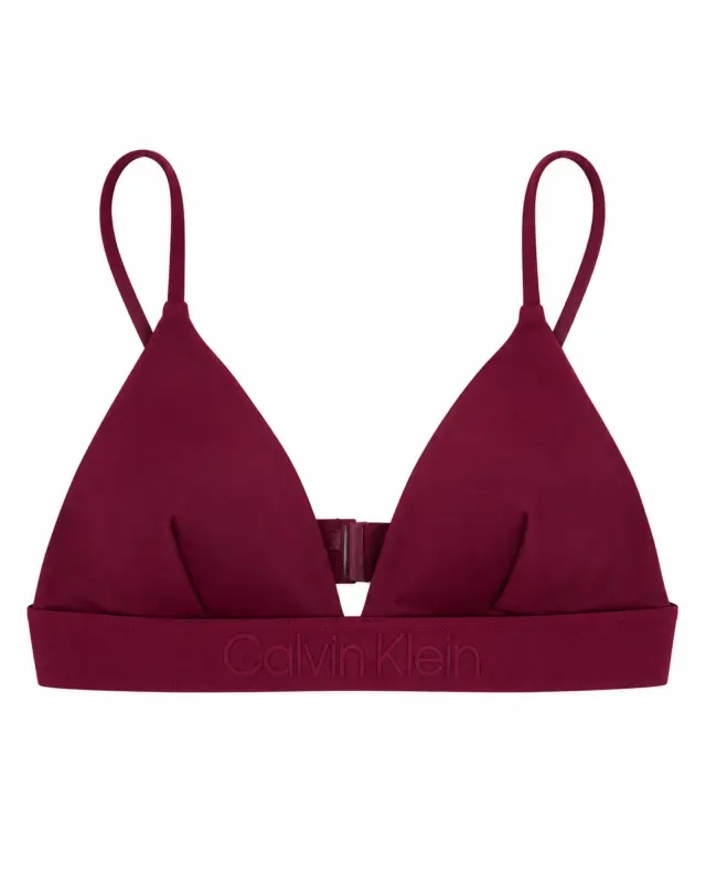 Calvin Klein Γυναικείο Top Τριγωνάκι Μπορντό Bikini - S