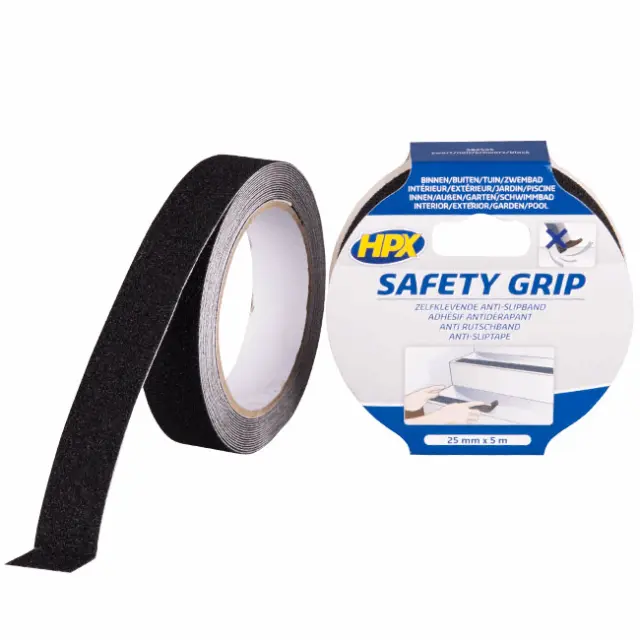 ΤΑΙΝΙΑ ΑΝΤΙΟΛΙΣΘΗΤΙΚΗ ΑΣΦΑΛΕΙΑΣ SAFETY GRIP 25MΜX5M ΜΑΥΡΗ HPX SB2505S