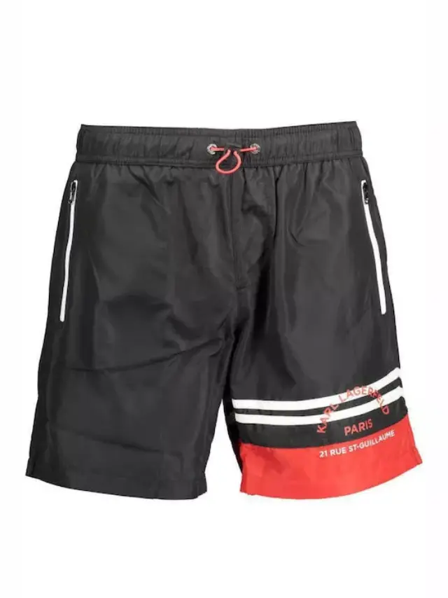 Karl Lagerfeld - Ανδρικό Μαγιό Σορτς KL22MBM05-BLACK Μαύρο - S 3