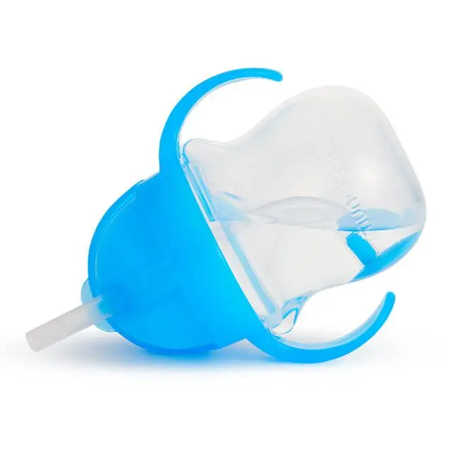 Munchkin Click Lock Tip & Sip Straw Cup Μπλε Ποτήρι με Ευέλικτο Καλαμάκι 6m+, 207ml