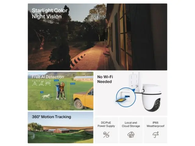 TP-Link Outdoor Pan/Tilt 4G LTE Camera (TAPO C501GW) (TPTAPOC501GW) 3