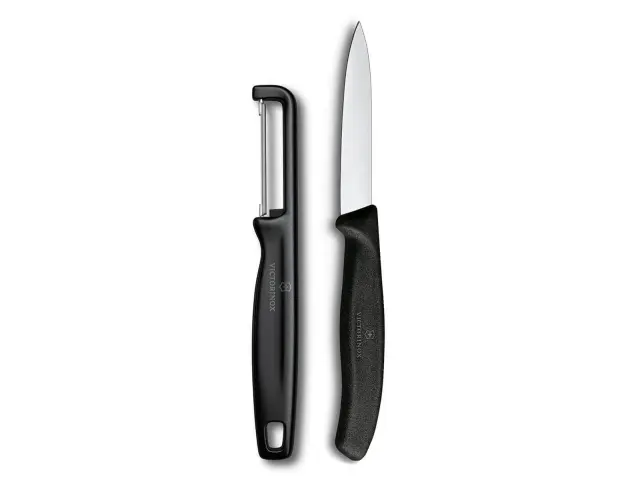 Σετ Μαχαίρια Γενικής Χρήσης & Αποφλοιωτής Victorinox Swiss Classic με μήκος λεπίδας 8cm - Black - 2 τεμάχια6.7113.21 3