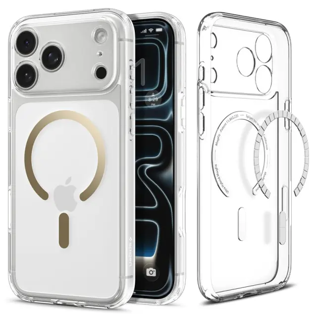 Θήκη Spigen Ultra Hybrid Magsafe για Apple iPhone 17 Pro Max iPhone 18 Pro Max Διάφανο-Χρυσό