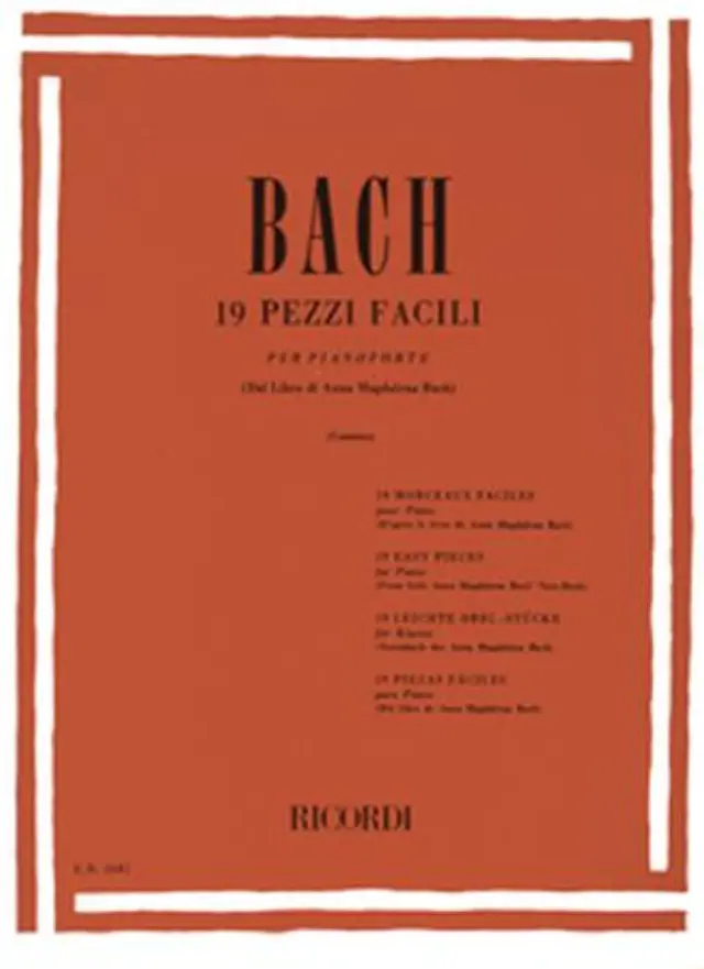 J.S.Bach - 19 Pezzi Facili per pianoforte / Εκδόσεις Ricordi