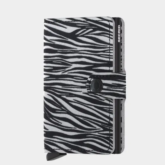 Δερμάτινο Πορτοφόλι Secrid Miniwallet Zebra Light Grey Ασπρόμαυρο - ONESIZE