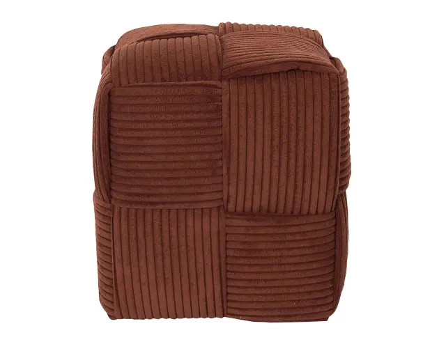 Σκαμπό Πουφ Scott Home Deco Factory με διαστάσεις 36x36x38cm - Terracotta HD0539 2