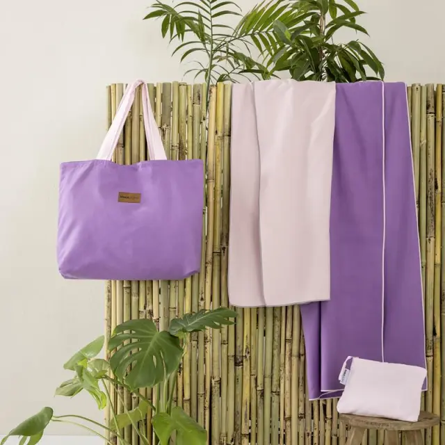 Πετσέτα Θαλάσσης (90x160) Riva Purple microfiber nima 2