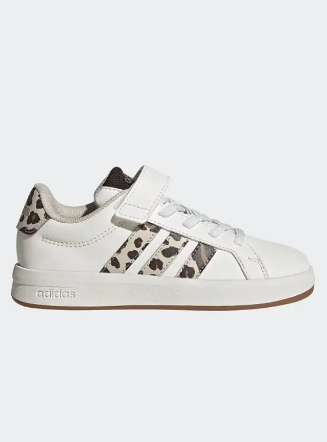 Παιδικά Παπούτσια Adidas Grand Court για Κορίτσια White/Aurora Coffee (Μεγέθη 28-35) ΛΕΥΚΟ