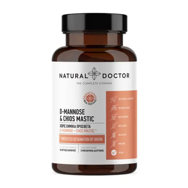 Natural Doctor D-Mannose & Chios Mastic Συμπλήρωμα Διατροφής για την Yγεία του Ουροποιητικού Συστήματος, 90caps
