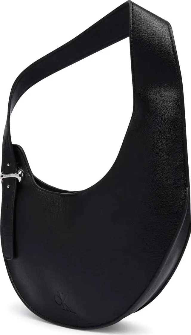 Calvin Klein Γυναικεία Μεσαία Τσάντα Ώμου Asym Buckle Shoulder Bag Μαύρη 3